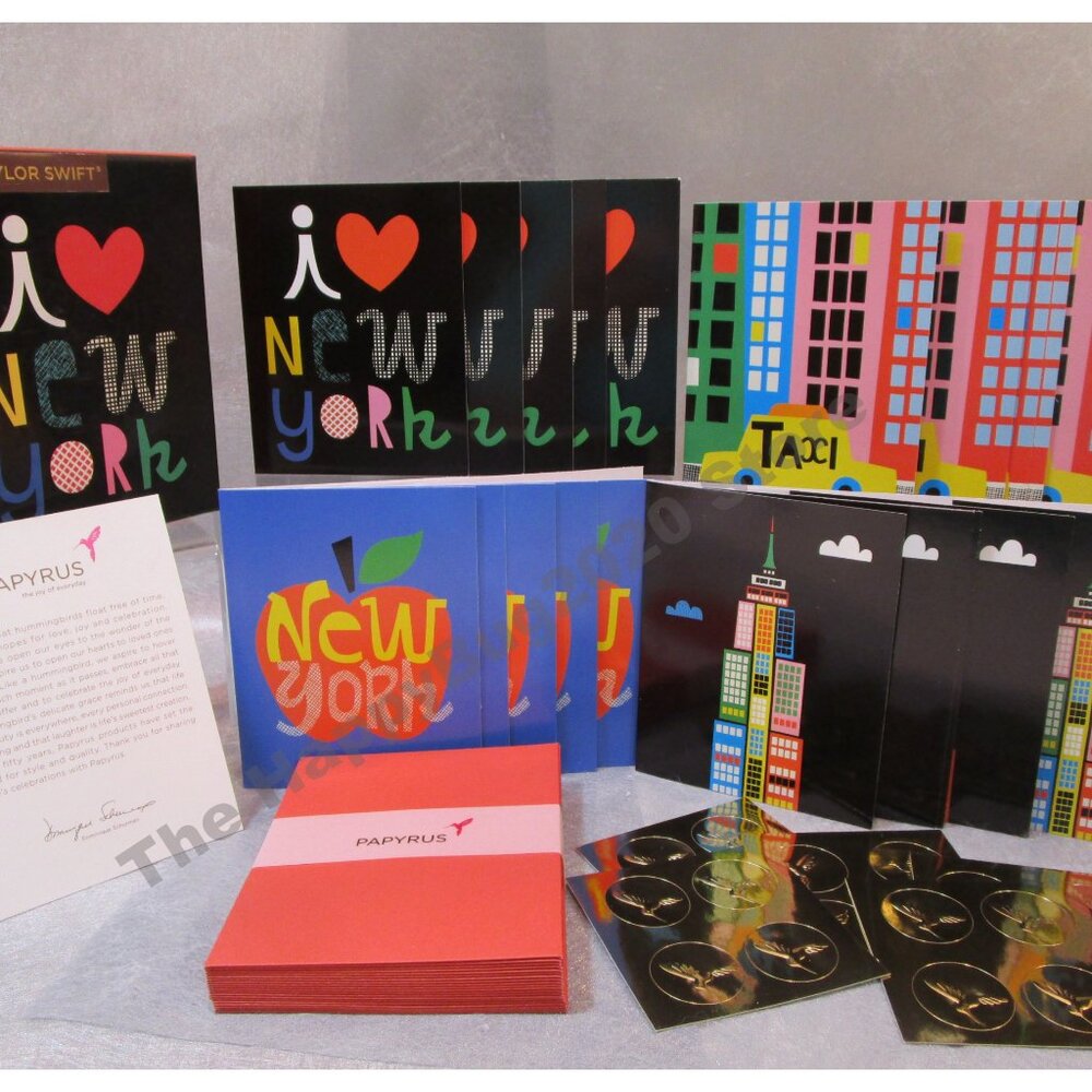 Taylor Swift 'I LOVE NEW YORK" 20 blank notecard box set COMPLETE-NEW-PAPYRUS